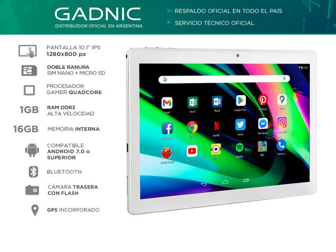 Tablet Gadnic Cygnus 3G Quadcore 16gb 1gb 10" IPS Gadnic