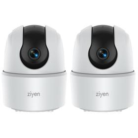 Kit De Dos Cámaras De Seguridad Interior Ziyen Wifi Vision Nocturna 2mp