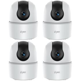Kit De Cuatro Cámaras De Seguridad Interior Ziyen Wifi Vision Nocturna 2mp