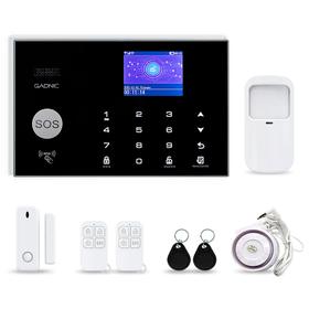 Kit Alarma Domiciliaria Gadnic Inalámbrica GSM Con Pantalla LED  