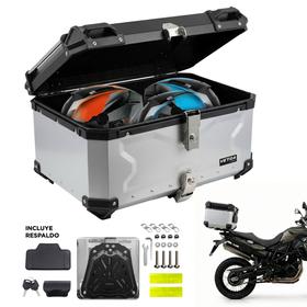 Baúl Top Case 65L Para Moto Vetra By Gadnic Trasero Aluminio  Porta Casco 
