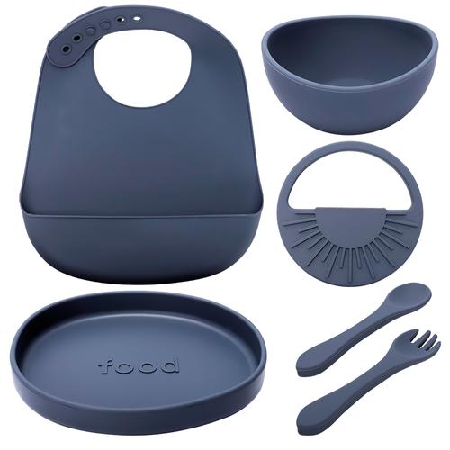 Set de Alimentación de Bebé Gadnic Cubiertos Platos de Silicona  - 0