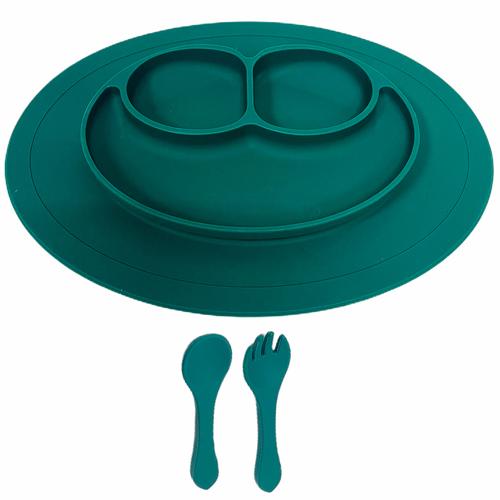 Set de Plato y Cubiertos para Bebes Gadnic Silicona Segura - 0