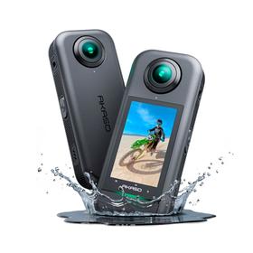 Camara De Accion Akaso 360 57K 48MP Dual Sensor Estabilizacion Horizon Steady WiFi Bluetooth Pantalla Tactil
