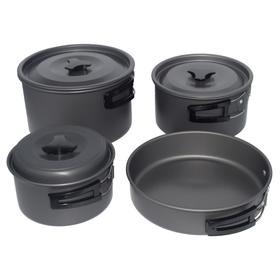 Set de 4 Ollas De Aluminio Gadnic desmontables para exterior
