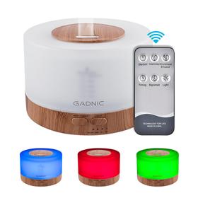 Difusor Humidificador Aromatizante LED Multicolor 500ml Temporizador Control Remoto Uso Prolongado 30hs 
