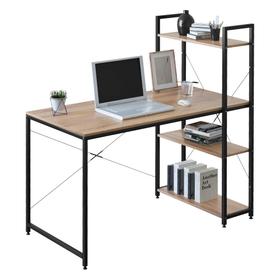 Escritorio Con Estantería Lateral Minimalista Gadnic ES22C1 Industrial Estructura Metálica Superficie Melamina 120 x 60 cm
