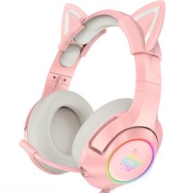 Auriculares Gamer Onikuma K9 Orejas Gato con Luz RGB Led