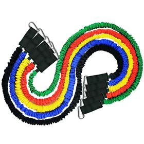 Bandas Elásticas de Resistencia Gadnic Premium Kit x5 + Agarres Soporte y Bolso