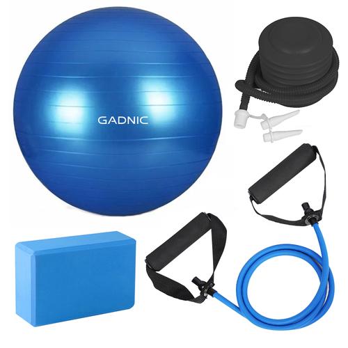 Kit Pelota Yoga 75cm + Ladrillos + Banda  - 0