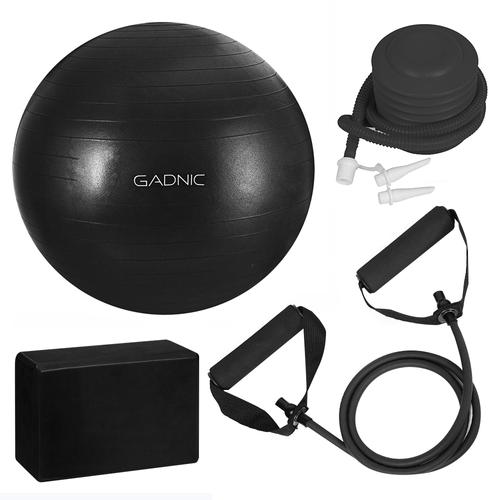 Kit Pelota Yoga 75cm + Ladrillos + Banda  - 0