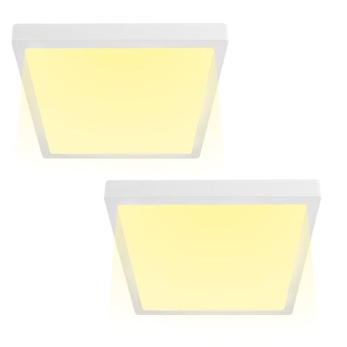 Kit x2 Plafon Lampara techo Led Gadnic PNL24 Cuadrado 24W Calido/Frio 3000K/6000K - 0