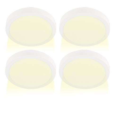 Kit x4 Plafon Lampara techo Led Gadnic PNL24 Redondo 24W CalidoFrio 3000K6000K - 0