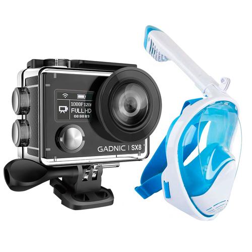Kit Mascara Snorkel Gadnic + Camara Deportiva 4K - 0