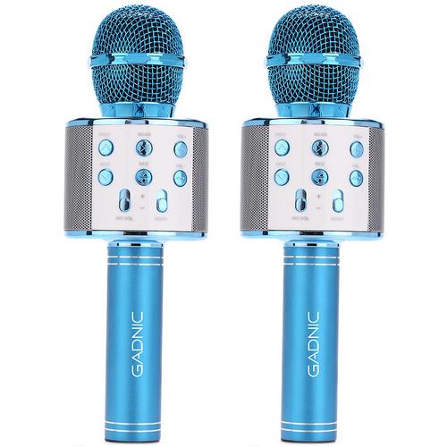 Kit x2 Micrófono Gadnic KM-01 Karaoke Inalámbrico Bluetooth - 0