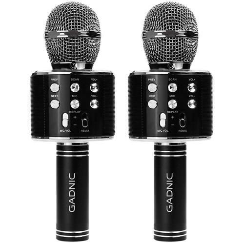 Kit x2 Micrófono Gadnic KM-01 Karaoke Inalámbrico Bluetooth - 0
