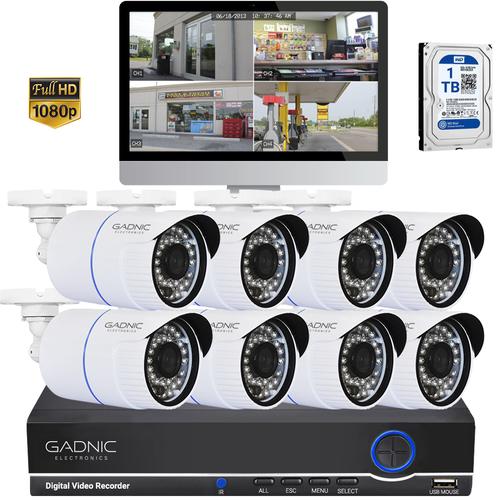 Cámaras de Seguridad x8 + DVR Gadnic SX37X Interior / Exterior Visión Nocturna 1tb - 0