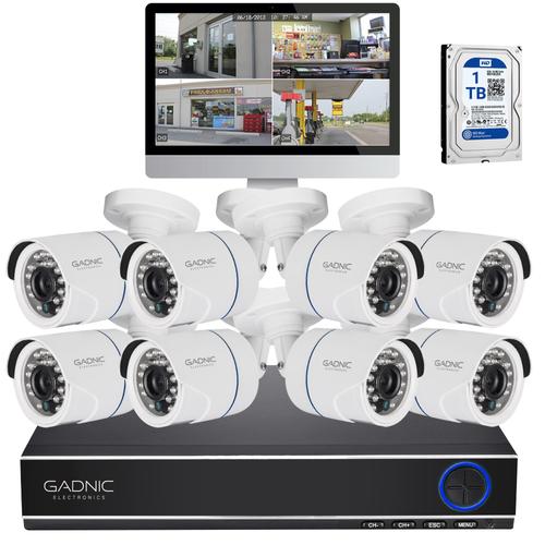 Kit de 8 Cámaras de Seguridad IP Full Hd GADNIC KP2P0040X - 0