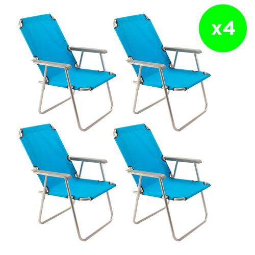 Kit x4 Reposeras Plegables Gadnic Playa Camping - 0