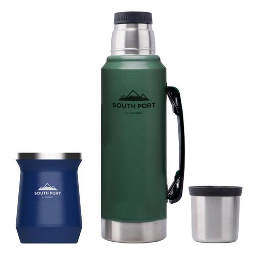 Kit Termo y Mate South Port 1L Acero Inoxidable - 0