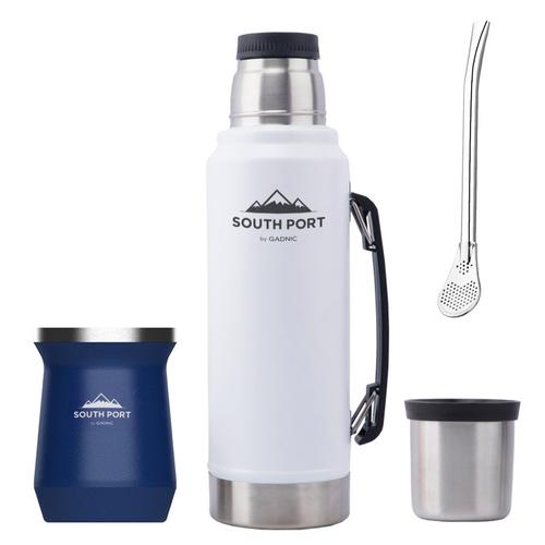 Kit de Termo 1L Mate Y Bombilla South Port Acero Inoxidable - 0