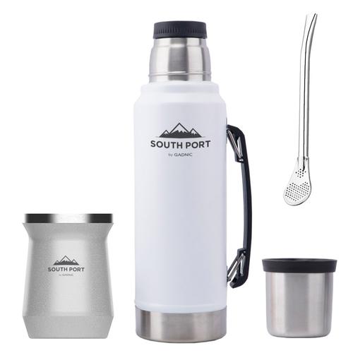 Kit de Termo 1L Mate Y Bombilla South Port Acero Inoxidable - 0