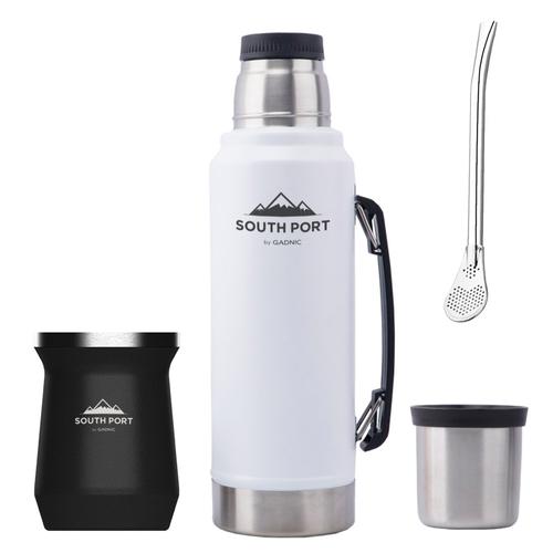 Kit de Termo 1L Mate Y Bombilla South Port Acero Inoxidable - 0