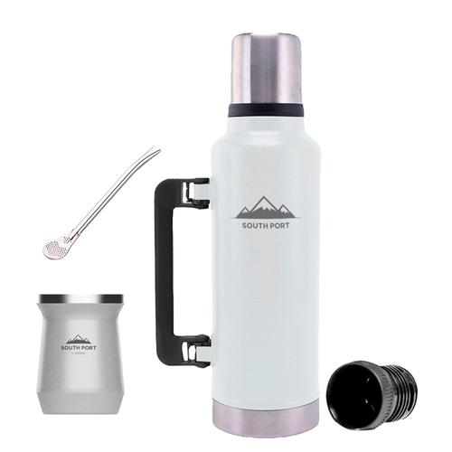 Kit de Termo 1.3 Litros Mate y Bombilla South Port Acero Inoxidable - 0