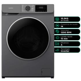 Lavarropas Automatico Gadnic 10 Kg Carga Frontal 14 Programas Inverter 1200 RPM Gris Oscuro