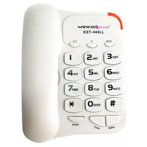 Teléfono Fijo Botones Números Grandes Winco KXT-444LL - 0