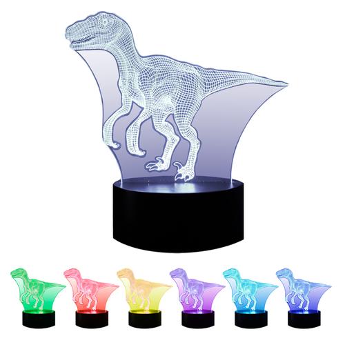 Lampara Nocturna Gadnic Dinosaurio 3D 16 Tonos - 0