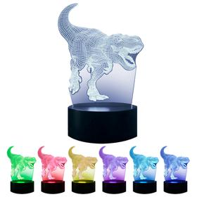 Lampara Nocturna Gadnic Dinosaurio 3D 16 Tonos