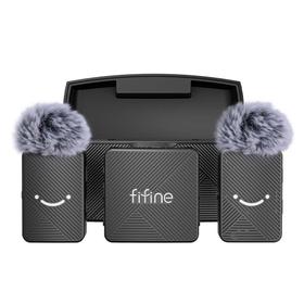 Micrófonos Inalámbricos Duales Fifine M9 con Estuche de Carga