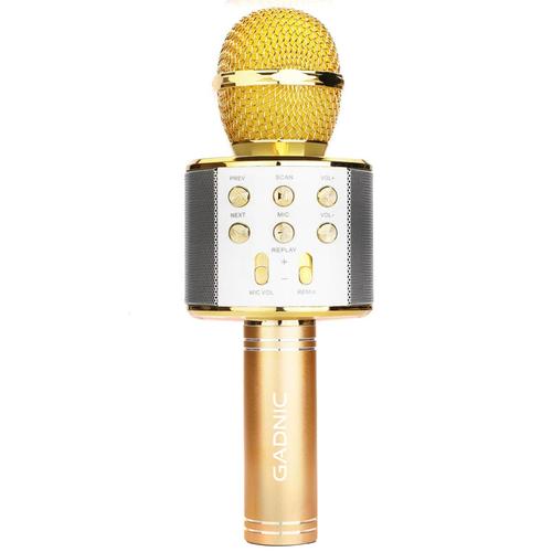 Micrófono Gadnic KM-01 Karaoke Inalámbrico Bluetooth c/ Efectos de Voz - 0