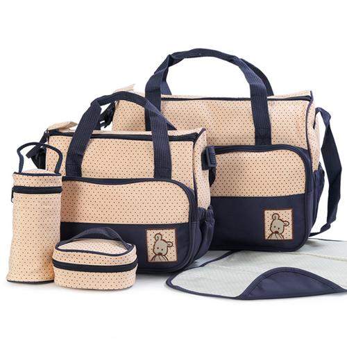 Set 5 Piezas Bolsos Maternales Cambiador Gadnic MR131X Para Bebés Impermeable - 0