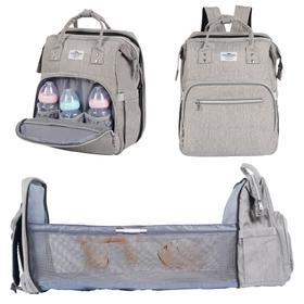 Mochila Maternal South port Con Cuna Cambiador Plegable 