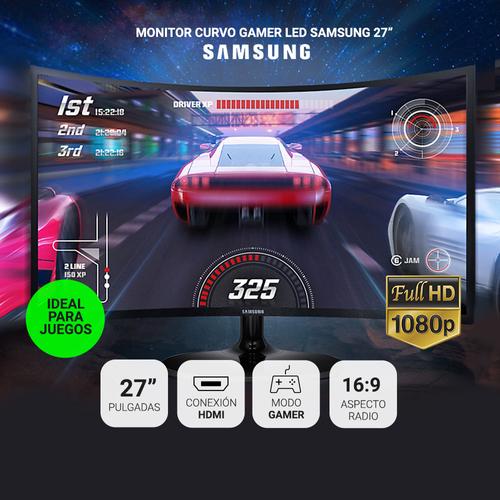 Monitor Curvo Samsung 27” F390 FHD 169 60Hz Hdmi Gamer