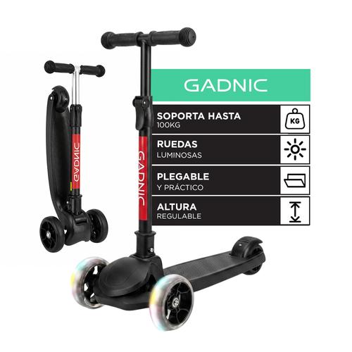 Monopatín infantil Plegable Gadnic Altura Regulable y Ruedas Luminosas - 0