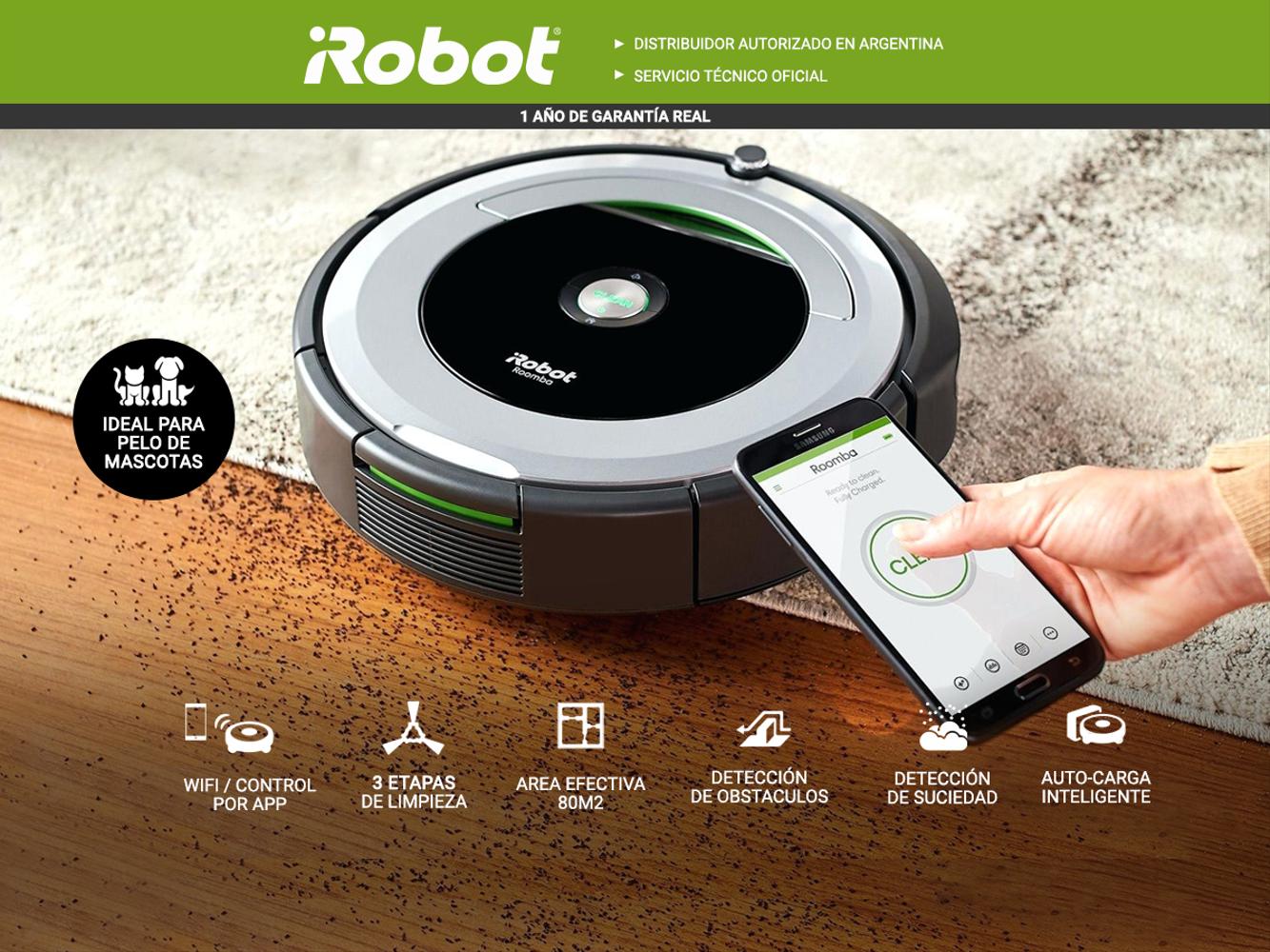 Aspiradora Robot Irobot 690 Inteligente Limpia Pisos Original Bidcom