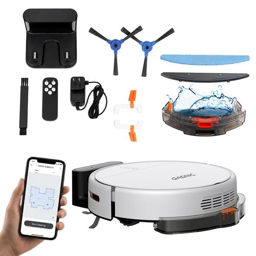  Aspiradora Robot Gadnic Con App Y Control Por Voz 1000 Pa 4 Modos Tanque 150 Ml Depósito 400 Ml - 0