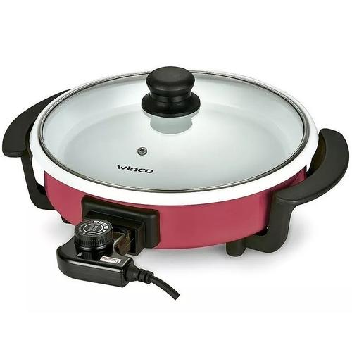 Sarten Olla Multicocina Winco Electrica 1500W 5 Niveles Tapa Vidrio Termostato W53 - 0
