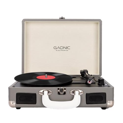 Tocadiscos Gadnic TD33 Bluetooth Portátil 3 Velocidades FM USB Aux-In RCA SD Outlet - 0