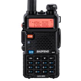 Handy Baofeng UV-5R Bi-Banda 5w 128CH Hasta 10km + 2 Baterías y Manos Libres
