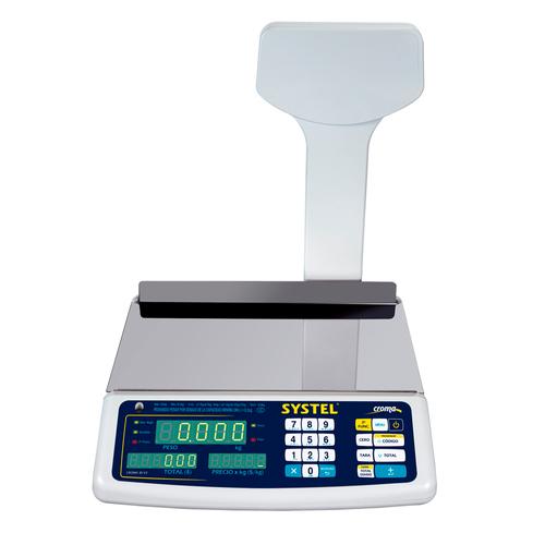 Balanza Comercial Systel Croma Bateria 31kg Mástil 200 Articulos Outlet - 0