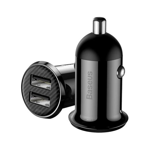 Cargador de Auto Baseus Grain Pro Dual USB 48A Universal Protección Sobrecarga - 0