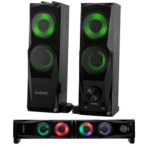 Parlante Gamer RGB Gadnic 2 en 1 Pc y Barra de Sonido - 0