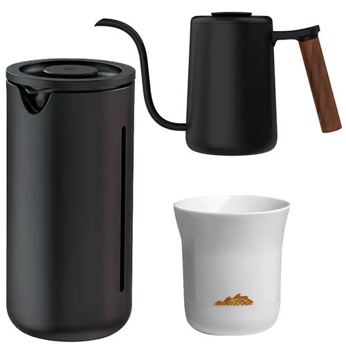 Kit TimeMore Cafetera Manual Prensa Francesa Taza de Cafe - 0