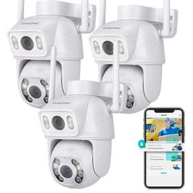 Kit 3 Cámaras De Seguridad Gadnic Doble Lente 4k
